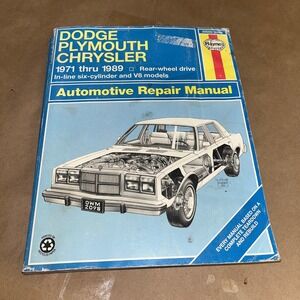 Haynes Automotive Repair Manual Dodge Plymouth & Chrysler 1971-1989 V8 Models